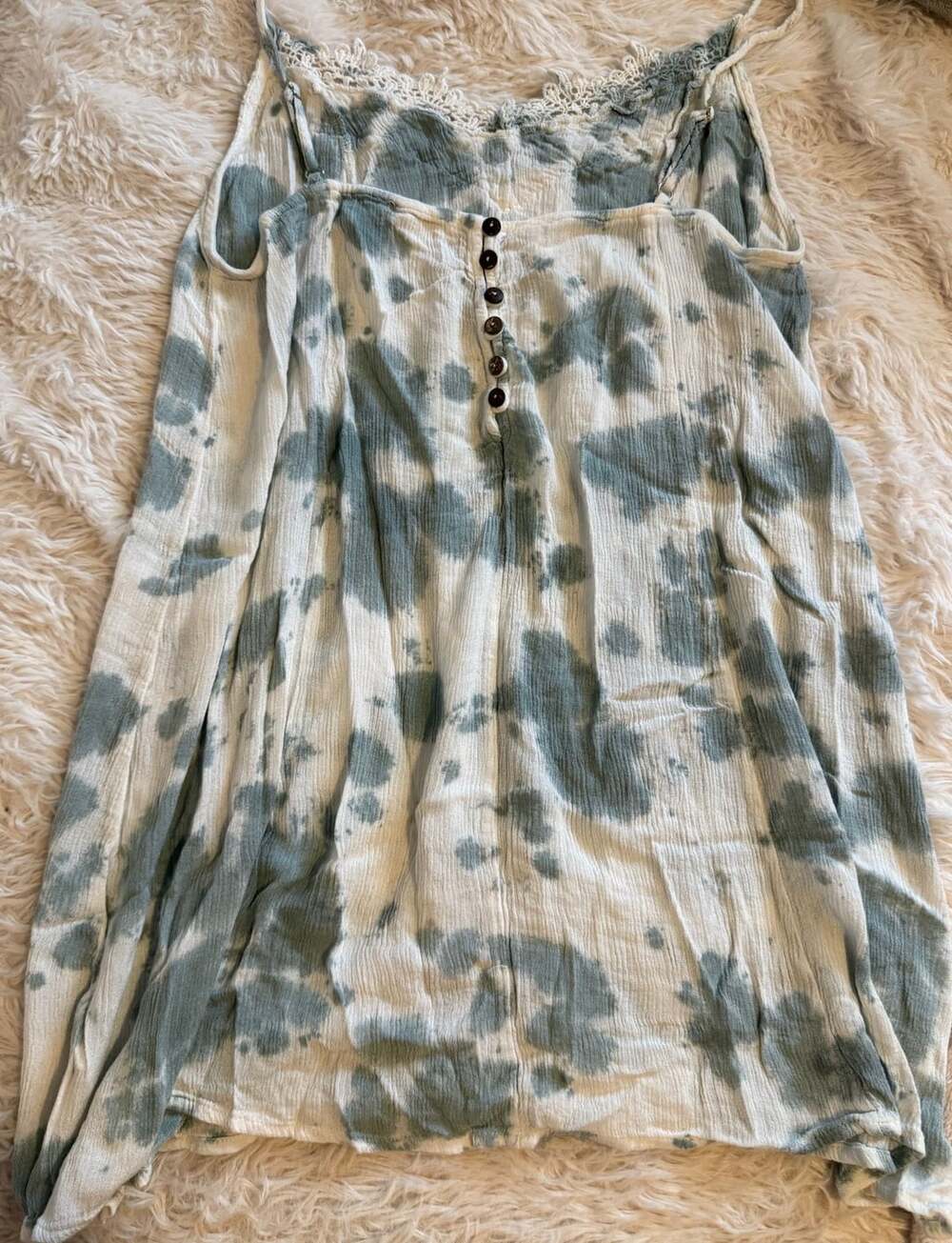 Easel Los Angeles Tie Dye Lace Trim Camisole Size L